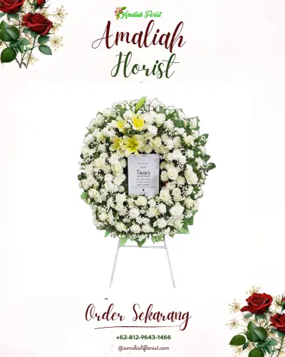 Krans Bunga Duka Cita di Rumah Duka Kasih Abadi Samarinda